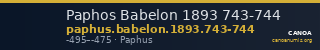 Paphos Babelon 1893 743-744 — CANOA