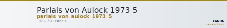 Parlais von Aulock 1973 5 — CANOA