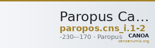 Paropus Calciati 1983 1-2 — CANOA