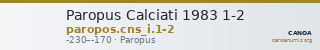 Paropus Calciati 1983 1-2 — CANOA