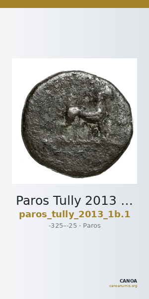 Paros Tully 2013 Chalkoi, group 1 = 1B.1 — CANOA