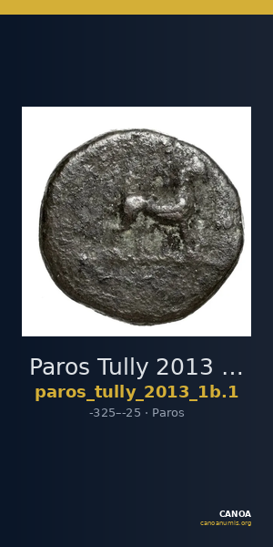 Paros Tully 2013 Chalkoi, group 1 = 1B.1 — CANOA
