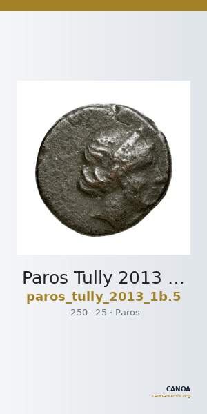 Paros Tully 2013 Chalkoi, group 5 = 1B.5 — CANOA