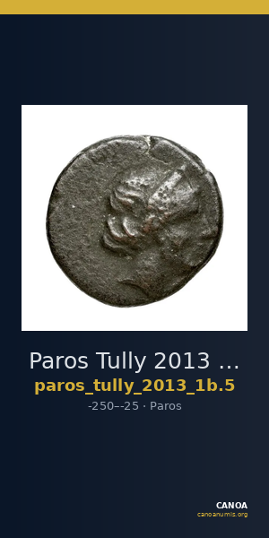 Paros Tully 2013 Chalkoi, group 5 = 1B.5 — CANOA