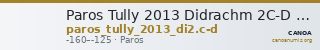 Paros Tully 2013 Didrachm 2C-D = Di2.C-D — CANOA
