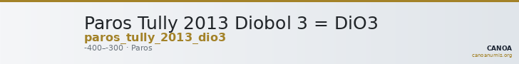 Paros Tully 2013 Diobol 3 = DiO3 — CANOA