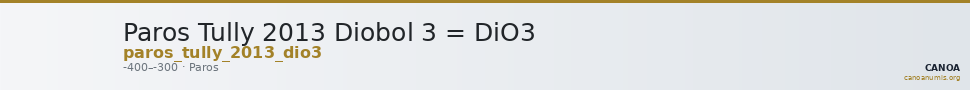 Paros Tully 2013 Diobol 3 = DiO3 — CANOA