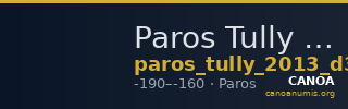 Paros Tully 2013 Drachm 3 = D3 — CANOA