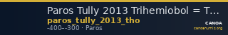 Paros Tully 2013 Trihemiobol = THO — CANOA