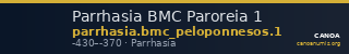 Parrhasia BMC Paroreia 1 — CANOA