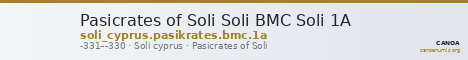 Pasicrates of Soli Soli BMC Soli 1A — CANOA