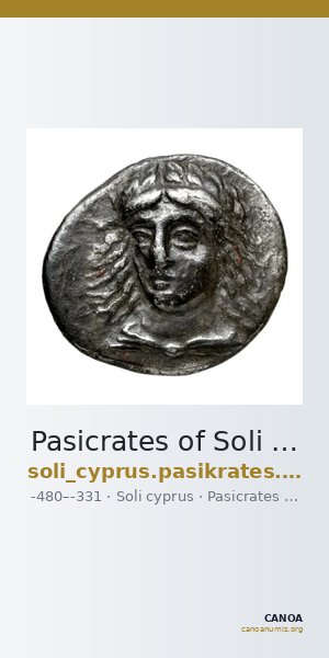 Pasicrates of Soli Soli BMC Soli Pl. xxv, 1 — CANOA