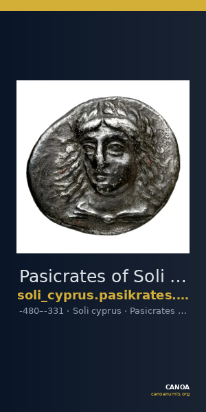 Pasicrates of Soli Soli BMC Soli Pl. xxv, 1 — CANOA