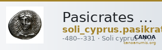 Pasicrates of Soli Soli BMC Soli Pl. xxv, 1 — CANOA
