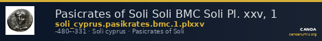 Pasicrates of Soli Soli BMC Soli Pl. xxv, 1 — CANOA