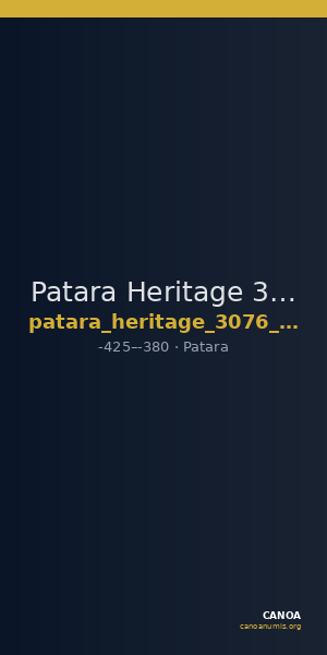 Patara Heritage 3076 (2019) 30170 — CANOA