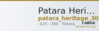 Patara Heritage 3076 (2019) 30170 — CANOA