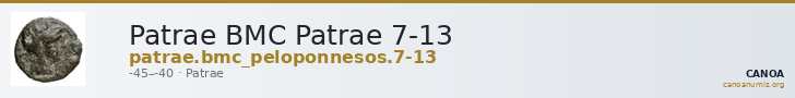 Patrae BMC Patrae 7-13 — CANOA