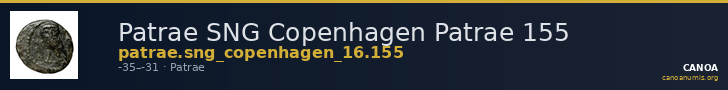 Patrae SNG Copenhagen Patrae 155 — CANOA
