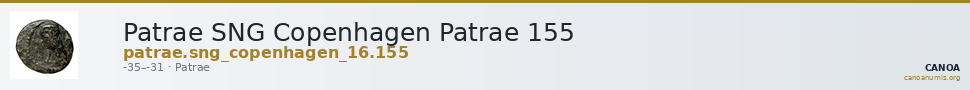 Patrae SNG Copenhagen Patrae 155 — CANOA