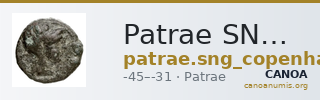 Patrae SNG Copenhagen Patrae 156 — CANOA