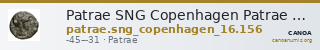 Patrae SNG Copenhagen Patrae 156 — CANOA
