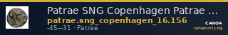Patrae SNG Copenhagen Patrae 156 — CANOA