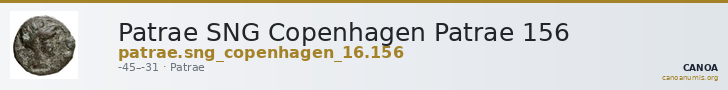 Patrae SNG Copenhagen Patrae 156 — CANOA