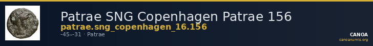 Patrae SNG Copenhagen Patrae 156 — CANOA