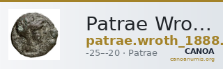 Patrae Wroth 1888 p. 8-9 — CANOA