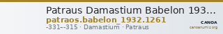 Patraus Damastium Babelon 1932 1261 — CANOA