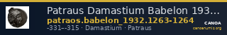 Patraus Damastium Babelon 1932 1263-1264 — CANOA