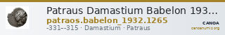 Patraus Damastium Babelon 1932 1265 — CANOA