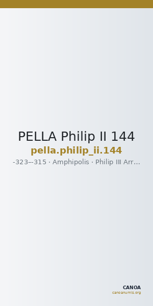PELLA Philip II 144 — CANOA