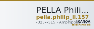 PELLA Philip II 157 — CANOA