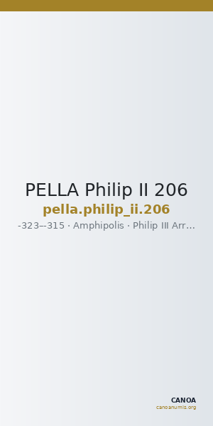PELLA Philip II 206 — CANOA