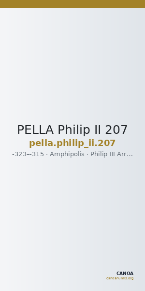PELLA Philip II 207 — CANOA