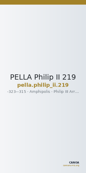 PELLA Philip II 219 — CANOA