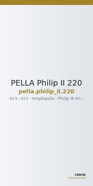 PELLA Philip II 220 — CANOA
