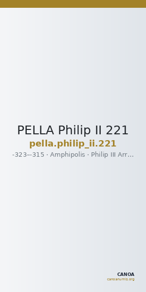 PELLA Philip II 221 — CANOA