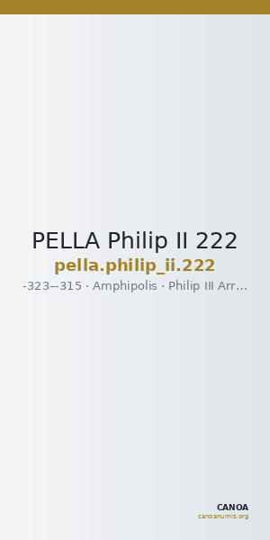 PELLA Philip II 222 — CANOA