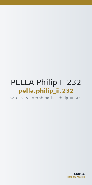 PELLA Philip II 232 — CANOA