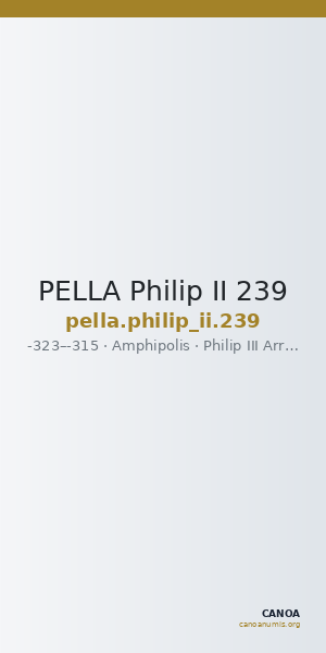 PELLA Philip II 239 — CANOA