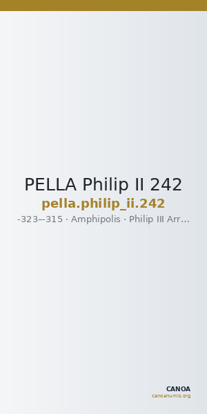 PELLA Philip II 242 — CANOA