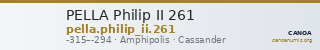 PELLA Philip II 261 — CANOA