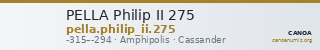 PELLA Philip II 275 — CANOA
