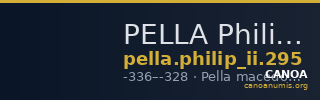 PELLA Philip II 295 — CANOA