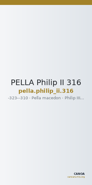PELLA Philip II 316 — CANOA