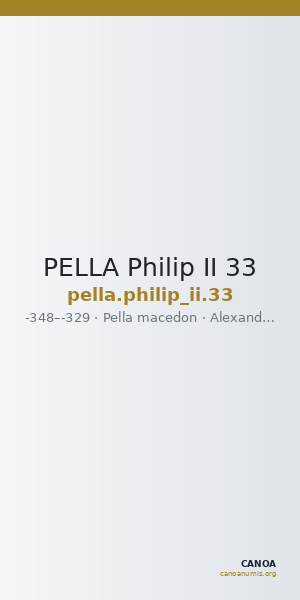PELLA Philip II 33 — CANOA