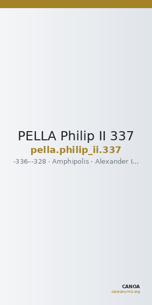 PELLA Philip II 337 — CANOA